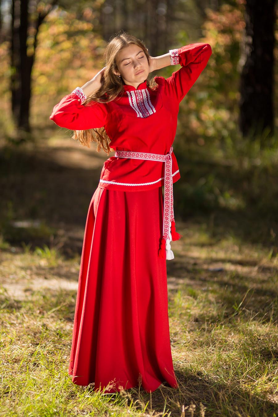 Underwear Women in Slavic costumes in Zaporozhye