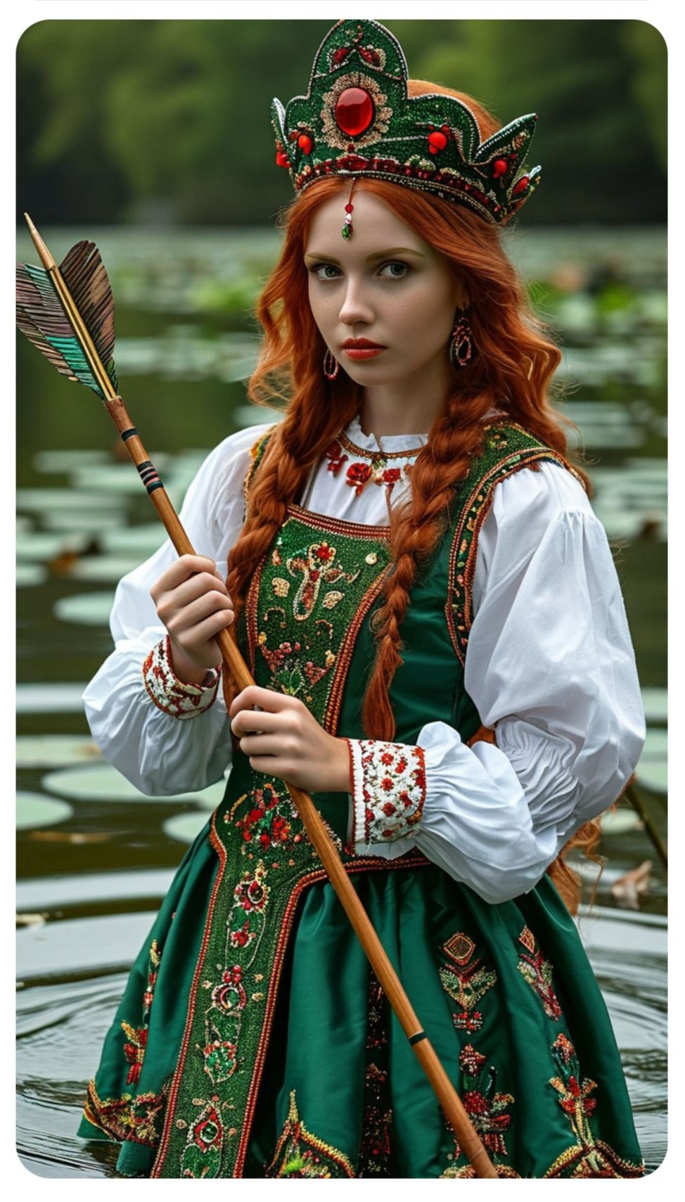 Nude girl Girls in Slavic costumes in Zaporozhye